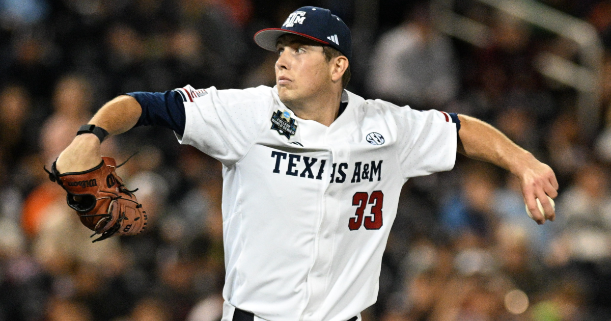 College World Series: Texas A&M uses defense to hang on for 3-2 victory against Florida