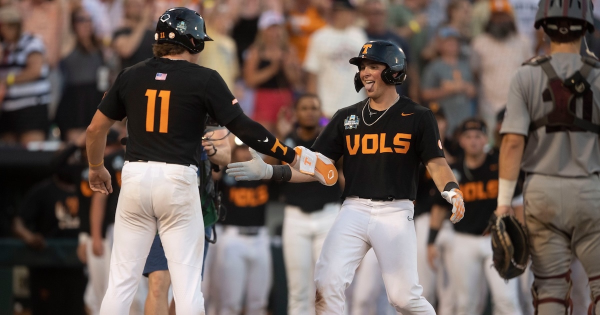 Tennessee celebrates final out of 2024 College World Series after ...