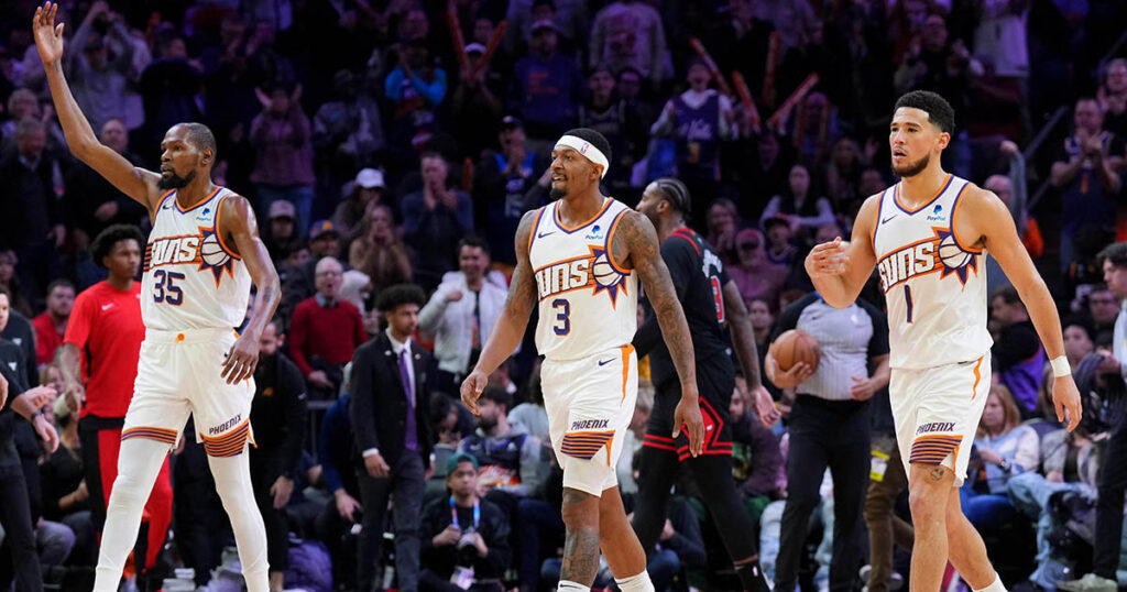 Phoenix Suns stars Kevin Durant, Bradley Beal and Devin Booker