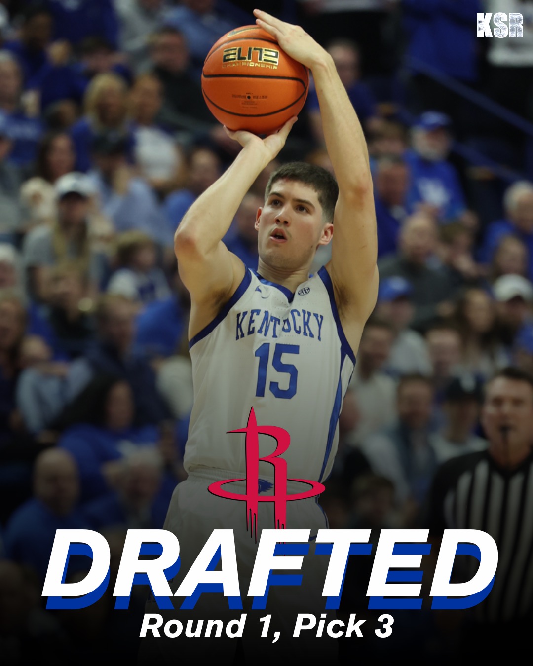 Reed Sheppard drafted by the Houston Rockets with the No. 3 pick in the ...