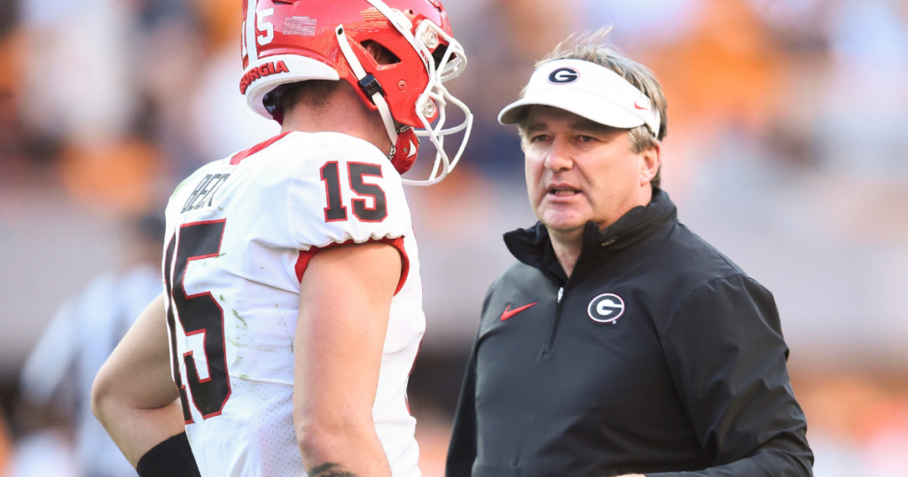 Georgia HC Kirby Smart, QB Carson Beck