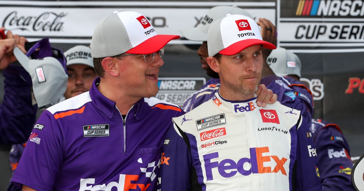 Denny Hamlin crew chief Chris Gabehart describes his rise from racing driver to NASCAR, thanks to Kyle Busch