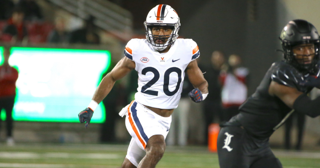 Virginia senior safety Jonas Sanker claimed first-team All-ACC honors after leading the Cavaliers with 107 tackles last year. (Photo courtesy Virginia Athletics)