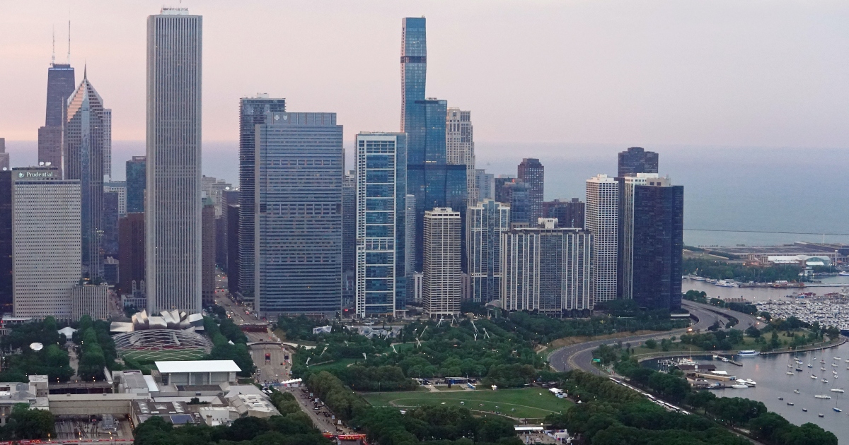 LOOK: NASCAR haulers drive down DuSable Lake Shore Drive ahead of Chicago Street Race