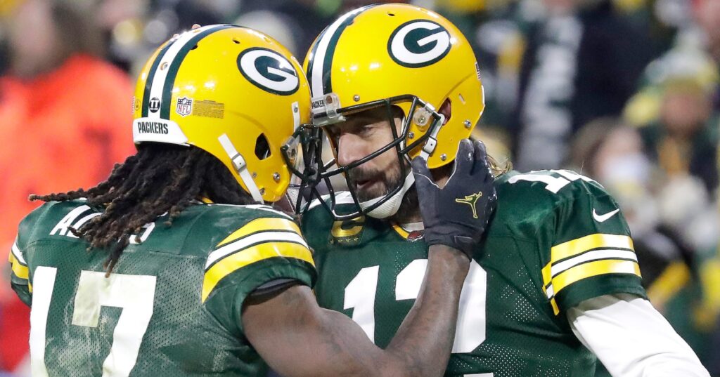 davante adams aaron rodgers jets packers