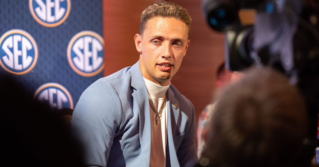 Georgia QB Carson Beck at SEC Media Days
