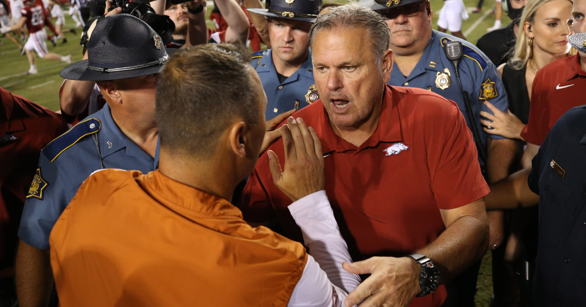 Sam Pittman makes controversial claim on Arkansas' rivalry with Texas