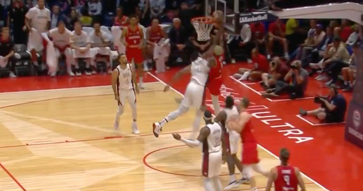 Joel Embiid block leads to insane Anthony Edwards dunk for Team USA - On3