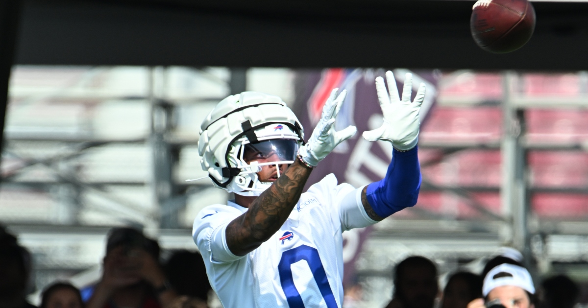 Keon Coleman makes spectacular, catch-of-the-day reception at Bills training camp