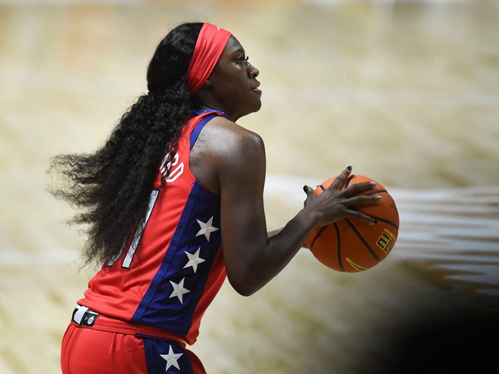 Former Kentucky Wildcat Rhyne Howard, a two-time WNBA All-Star with the Atlanta Dream, will play for Team USA in 3x3 basketball at the 2024 Paris Olympics - © Saul Young / USA TODAY NETWORK