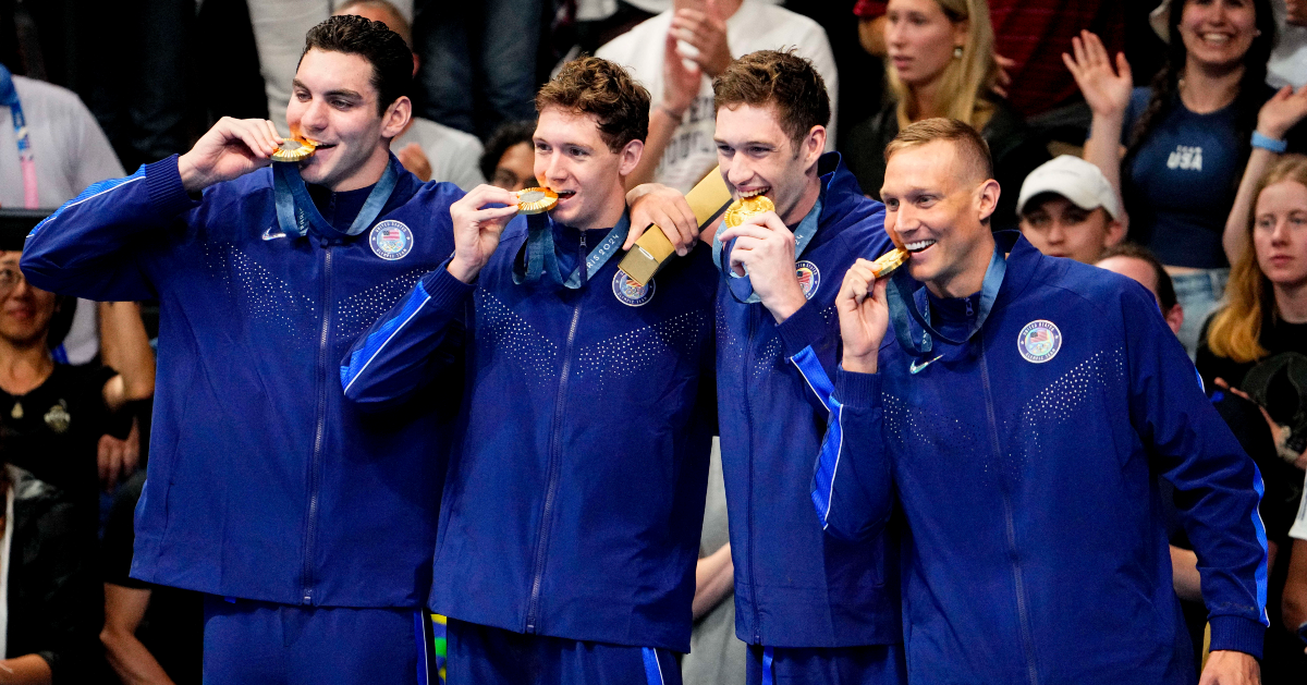 Caeleb Dressel on Team USA winning gold medal in 4x100 freestyle relay ...