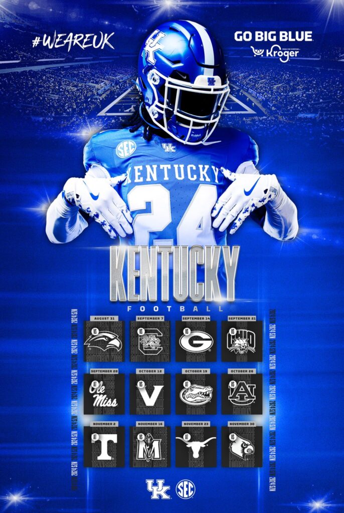 Kentucky football schedule poster