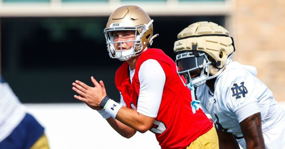 Notre Dame OC Mike Denbrock On QB Riley Leonard, A Possible Go-to WR