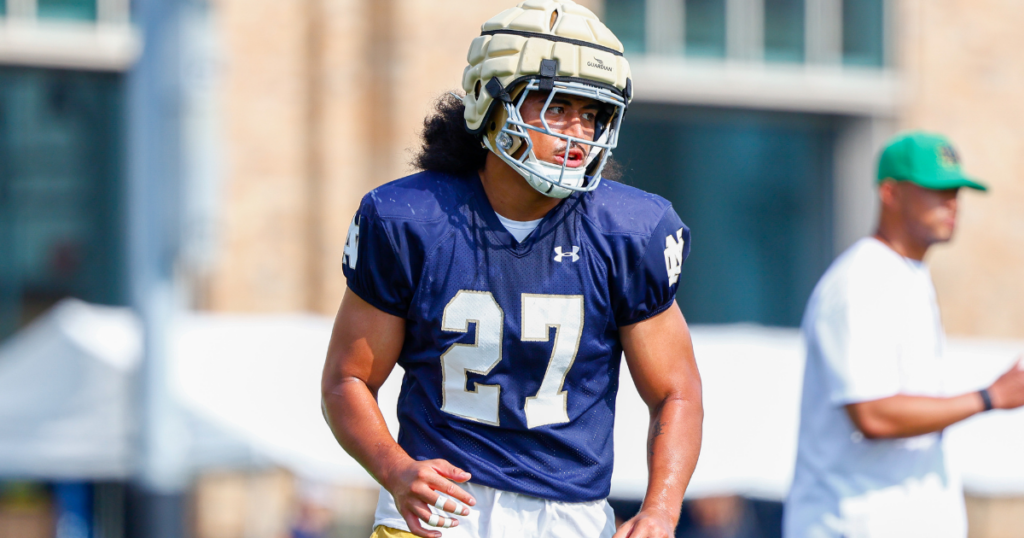 Notre Dame linebacker Kyngstonn Viliamu-Asa