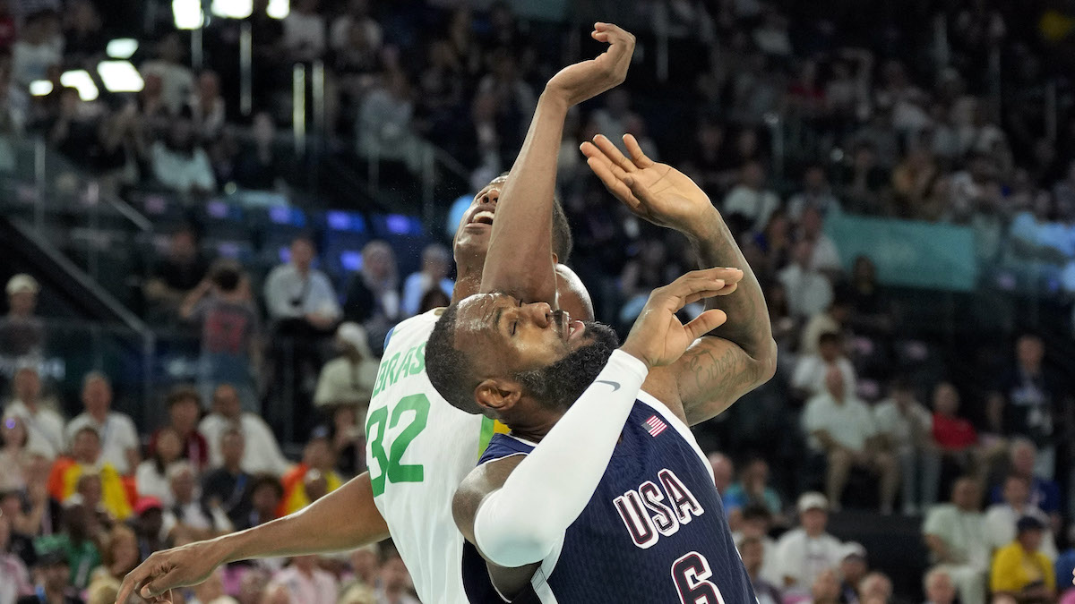 According to Steve Kerr, LeBron James had to have several stitches after a blow to the head in the Olympic quarterfinals