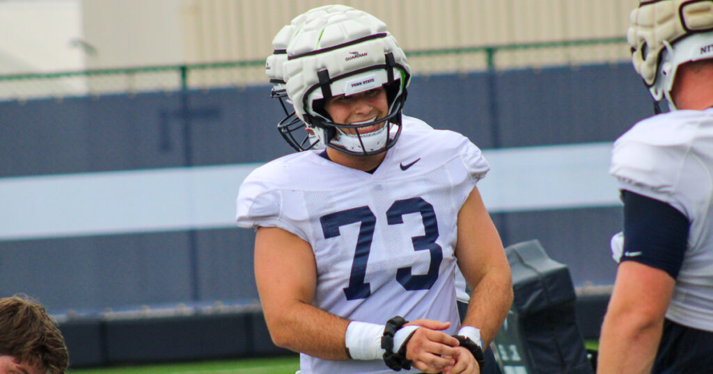 Nittany Lions offensive lineman Caleb Brewer. (Pickel/BWI)