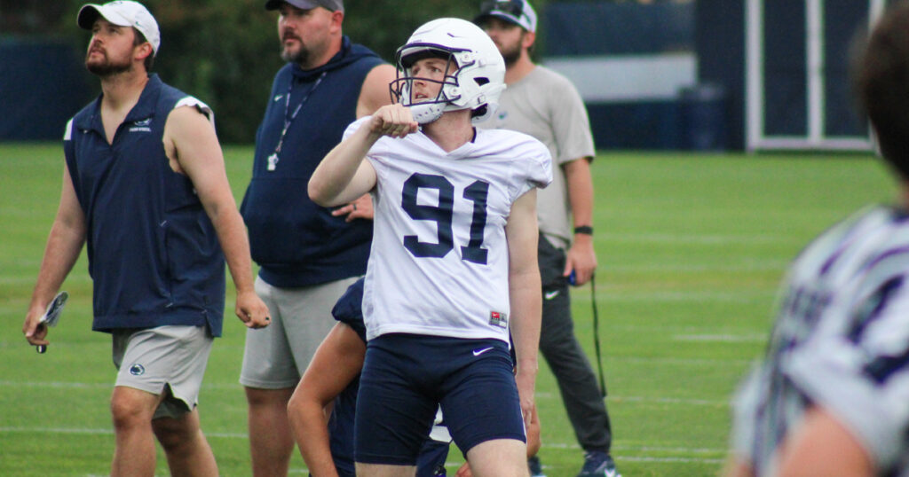 Nittany Lions kicker Chase Meyer. (Pickel/BWI)