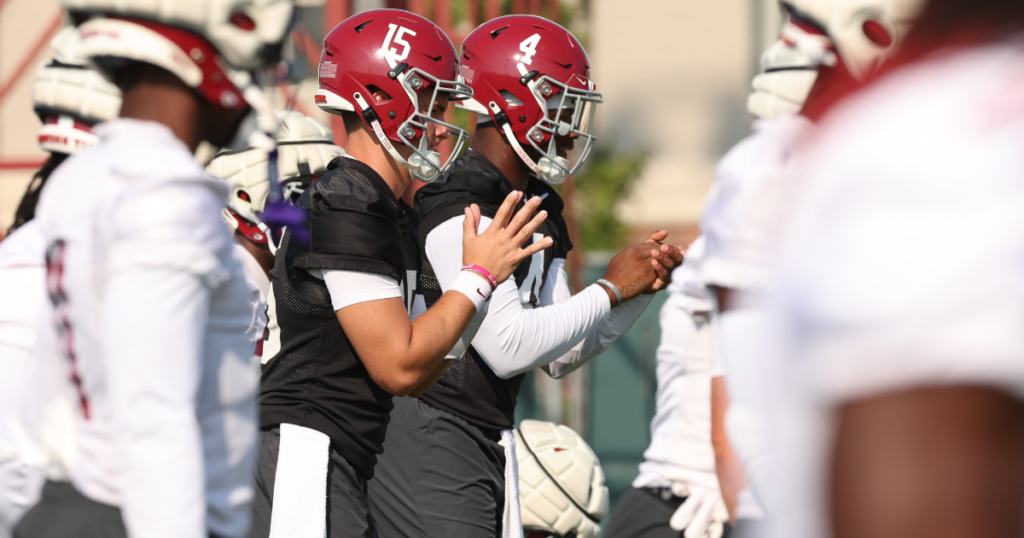 Alabama QBs Ty Simpson and Jalen Milroe