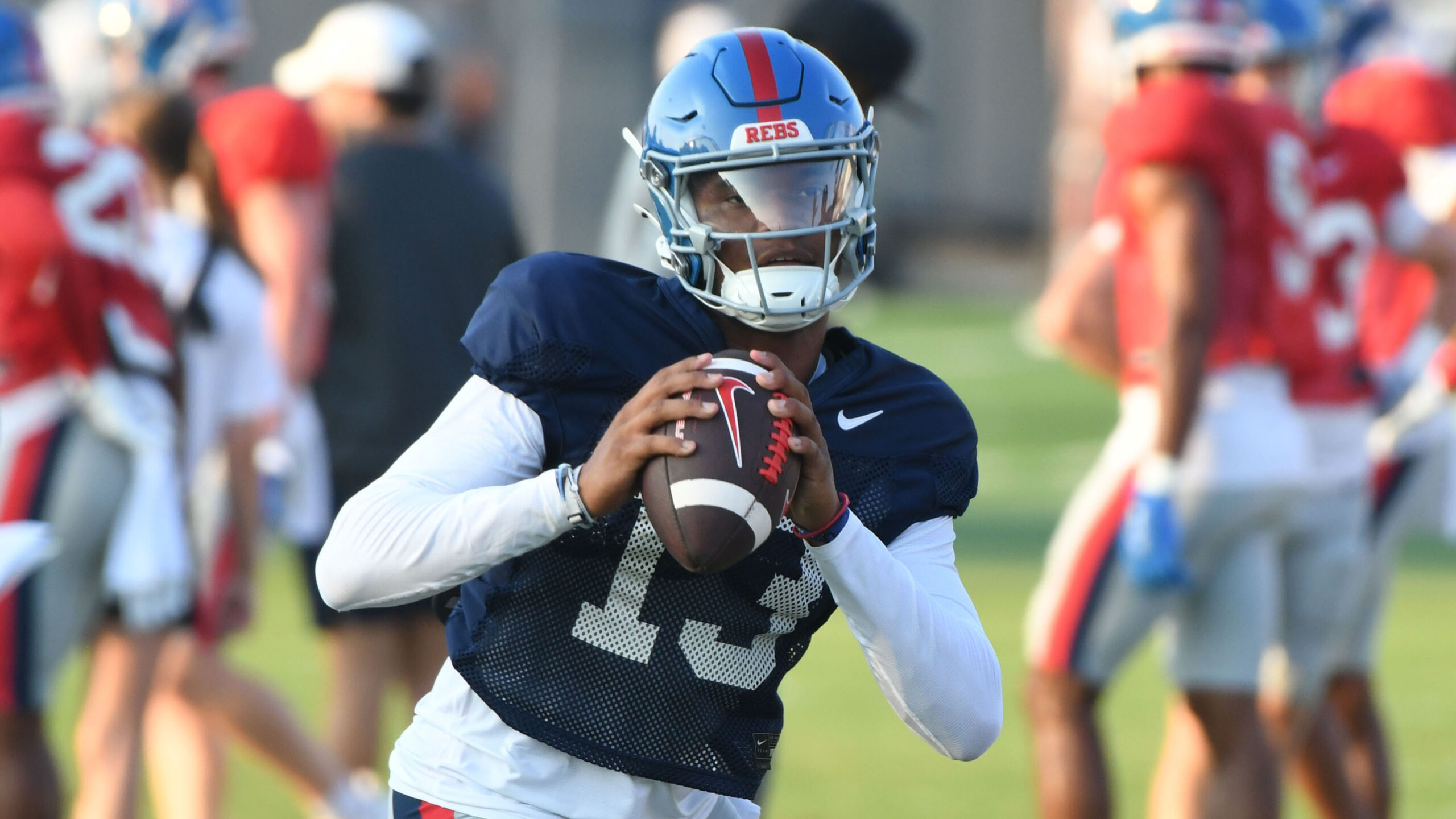 Practice Report: Backup quarterbacks have done good work per Ole Miss OC Charlie Weis, Jr.