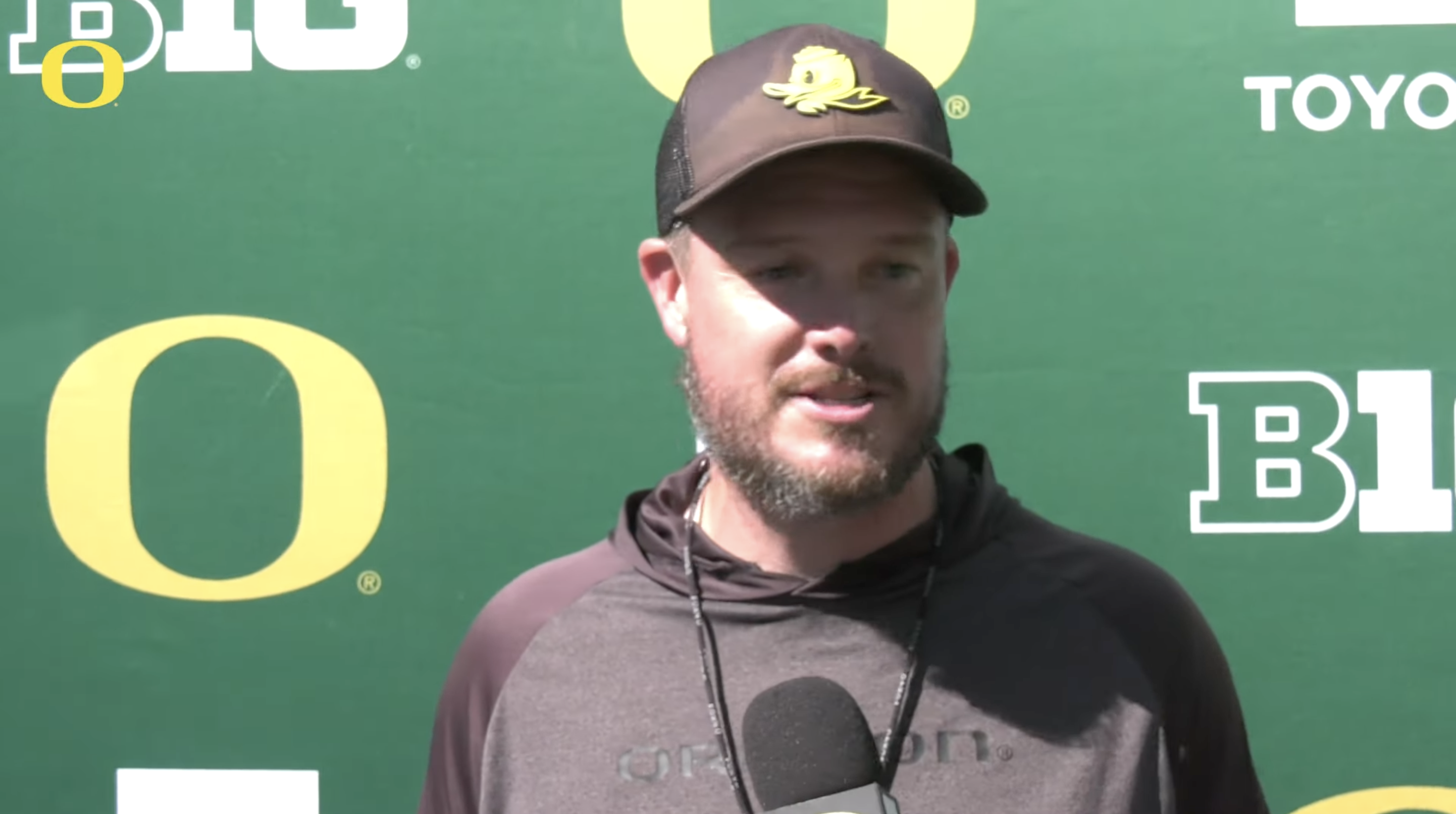 Dan Lanning speaks with the media following Fall Camp Day 11