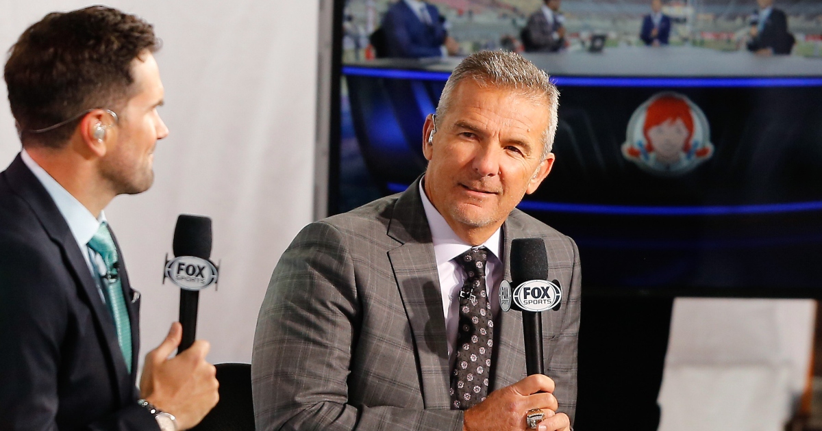 Urban Meyer greets Michigan crowd with O-H-I-O chant on FOX Big Noon ...