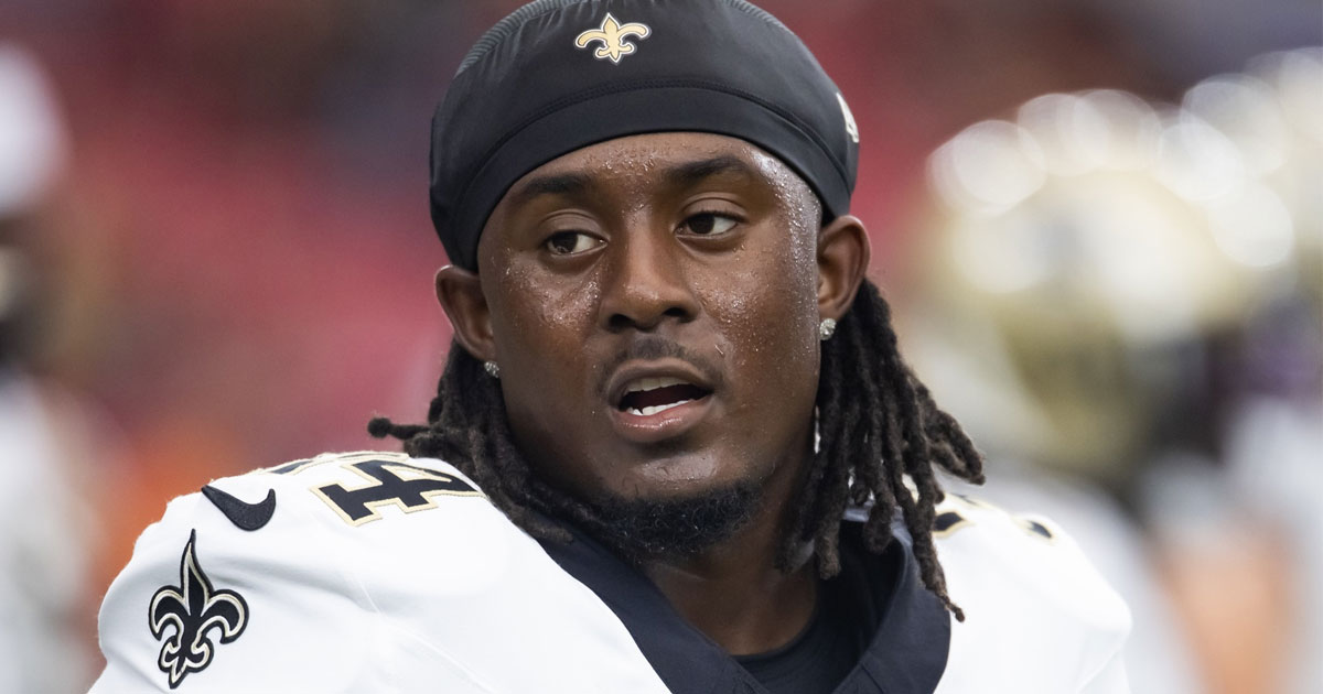 New Orleans Saints rookie DB Kool-Aid McKinstry has to go to the locker room due to injury