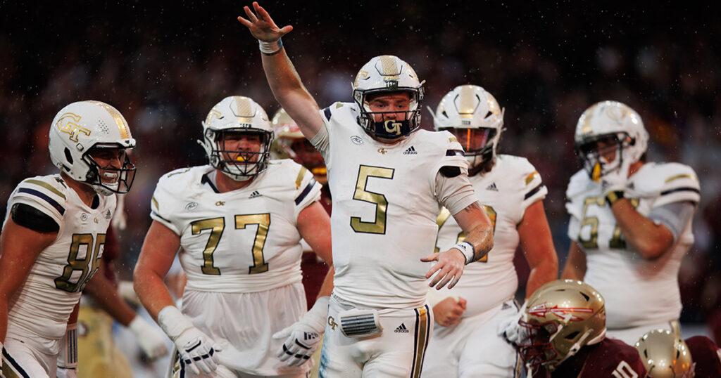 Georgia Tech celebrates a touchdown vs. Florida State