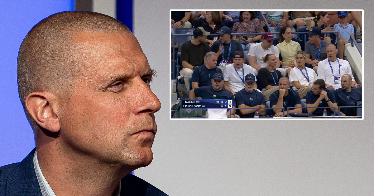 Mark Pope was in Novak Djokovic’s box at the US Open last night