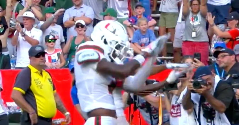 Miami players mock Gator chomp after TD to extend big lead vs. Florida ...