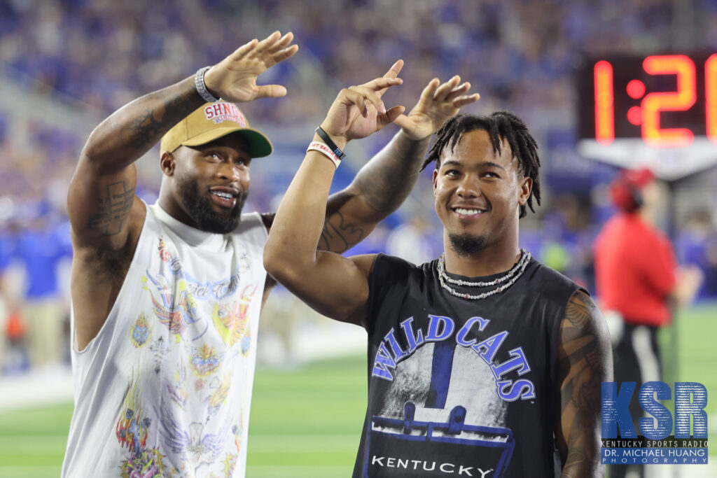 Ray Davis and Wan'Dale Robinson at Kentucky Football's season opener - Dr. Michael Huang, Kentucky Sports Radio