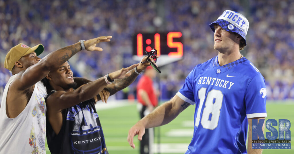 Ray Davis, Wan'Dale Robinson, and Will Levis at Kentucky Football's season opener - Dr. Michael Huang, Kentucky Sports Radio