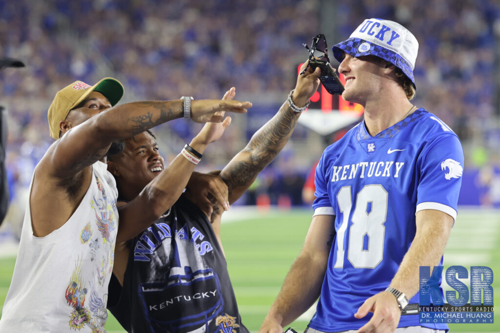 Ray Davis, Wan'Dale Robinson, and Will Levis at Kentucky Football's season opener - Dr. Michael Huang, Kentucky Sports Radio