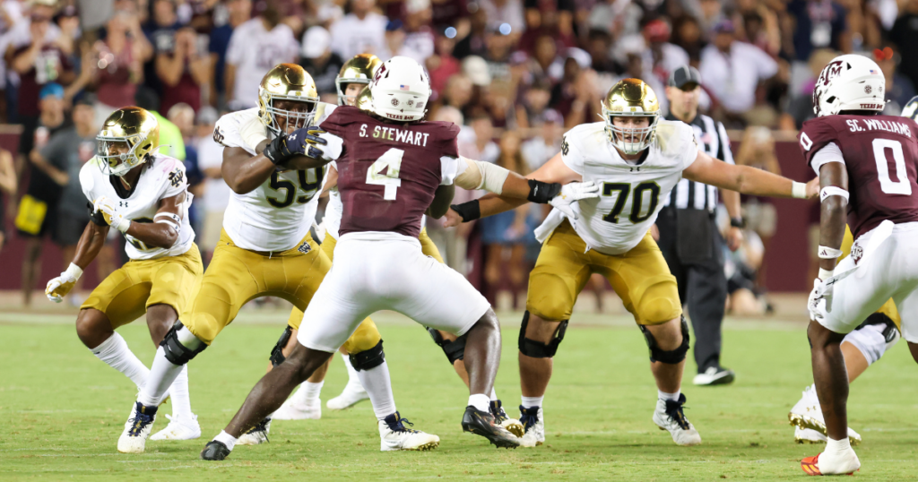 notre dame offensive line