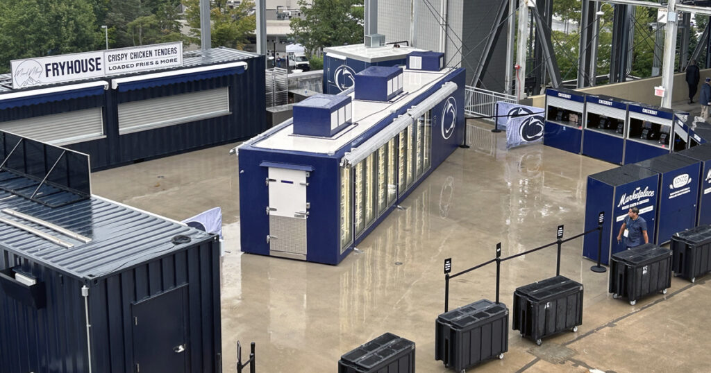 Another look at a new concession stand at Beaver Stadium. This one is in the northeast corner of the stadium. (Pickel/BWI)