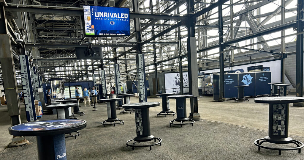 The inside portion of the expanded fan area near Gate F at Beaver Stadium. (Pickel/BWI)