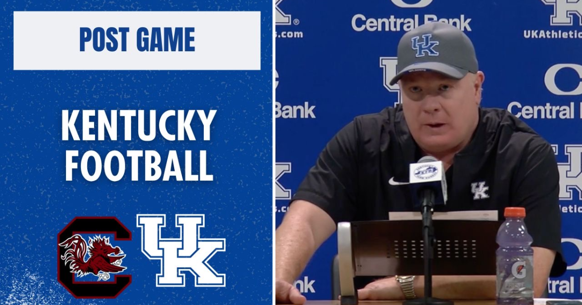 WATCH: Mark Stoops after Kentucky's loss to South Carolina