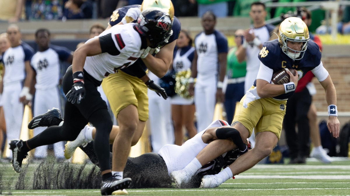 Booger McFarland reacts to Notre Dame disappointment and Riley Leonard problem