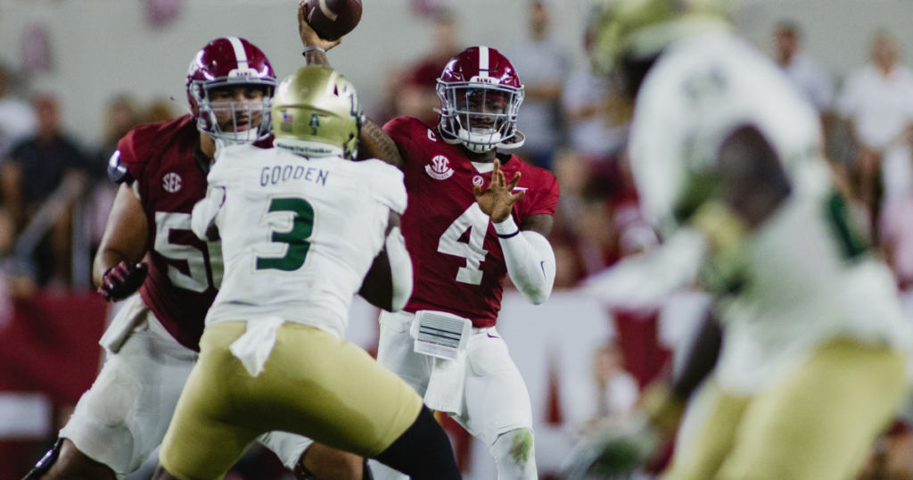 Alabama quarterback Jalen Milroe