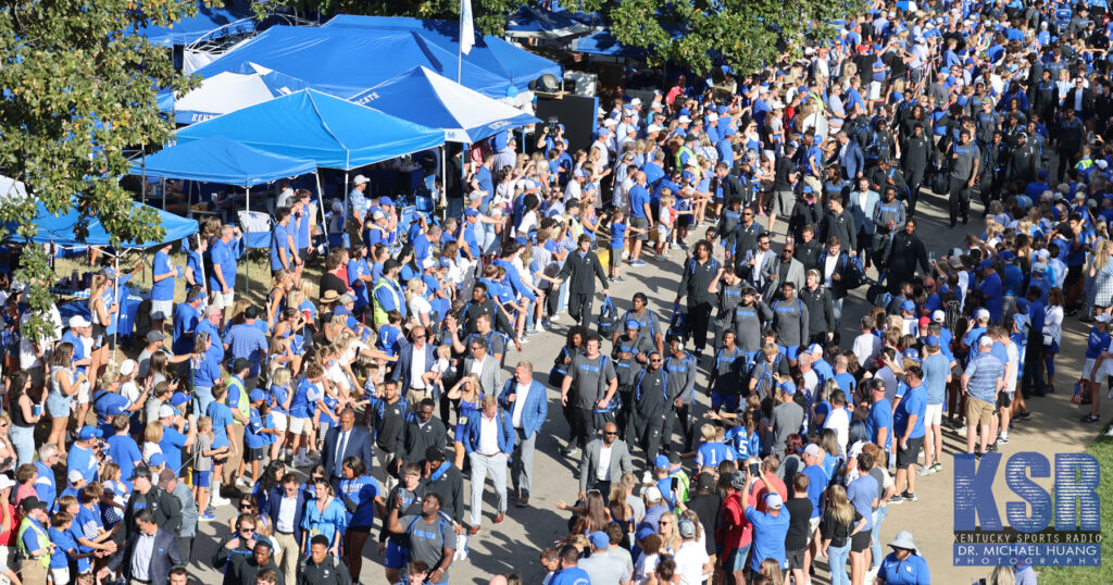 Kentucky fans at the Cat Walk before the Georgia game - Dr. Michael Huang, Kentucky Sports Radio