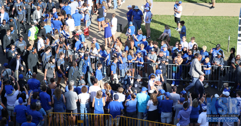 Kentucky fans at the Cat Walk before the Georgia game - Dr. Michael Huang, Kentucky Sports Radio