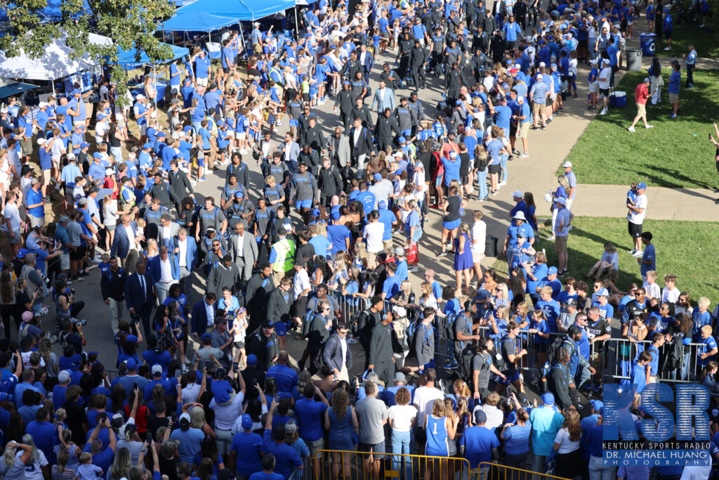 Kentucky fans at the Cat Walk before the Georgia game - Dr. Michael Huang, Kentucky Sports Radio