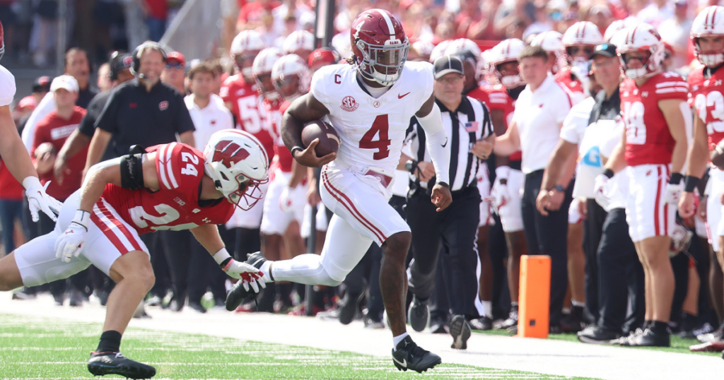 Alabama quarterback Jalen Milroe