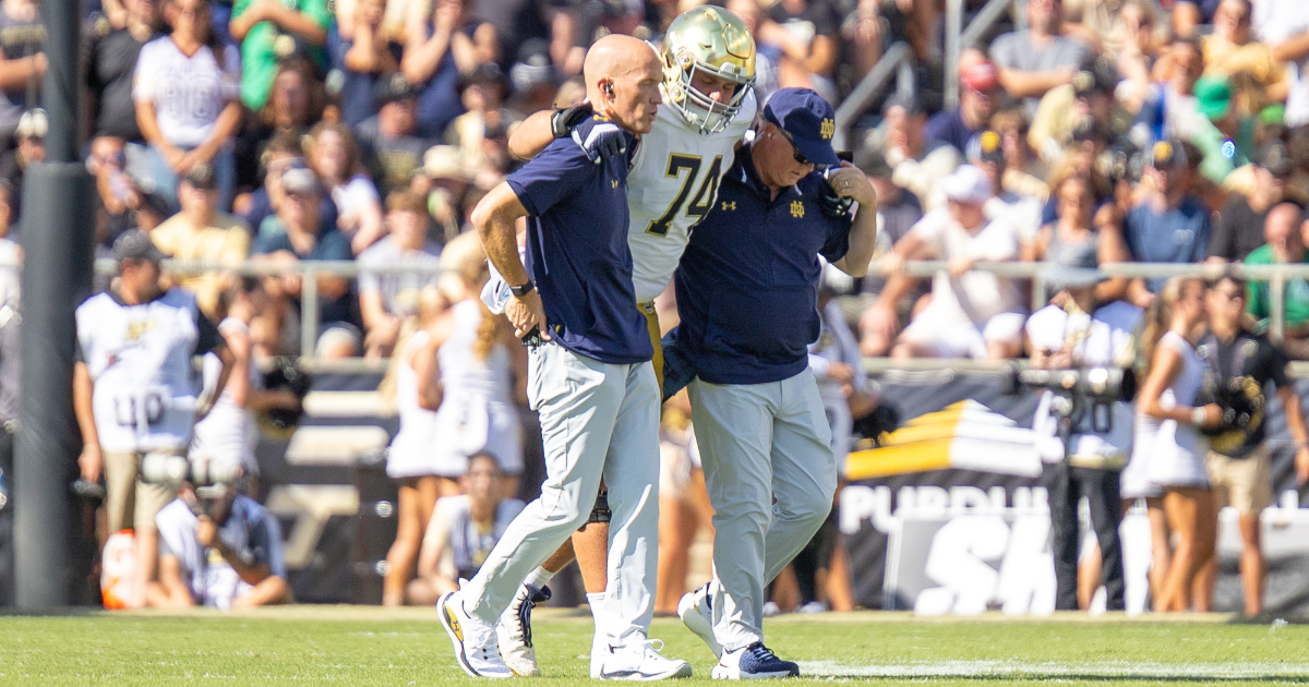 Billy Schrauth injury update: Notre Dame starting right guard out