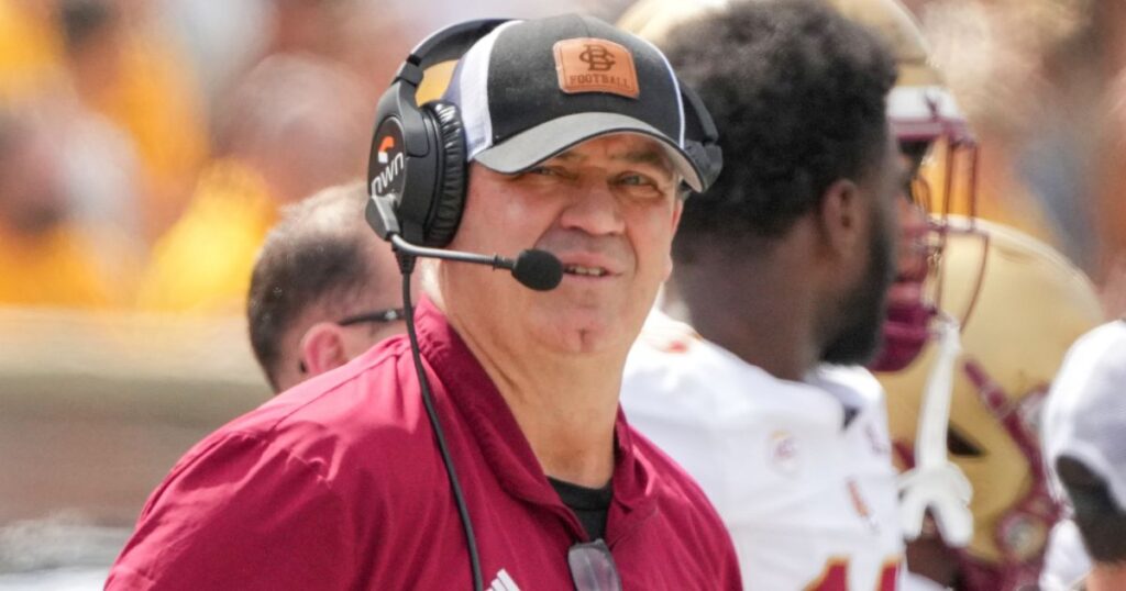 (Michigan State) Boston College Eagles head coach Bill O'Brien watches the replay board against the Missouri Tigers during the first half at Faurot Field at Memorial Stadium. - Danny Medley, USA TODAY Sports