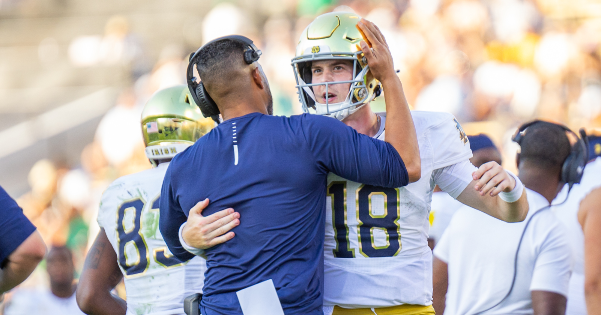 How Marcus Freeman feels about 'honest conversations' that led to Steve Angeli transferring from Notre Dame