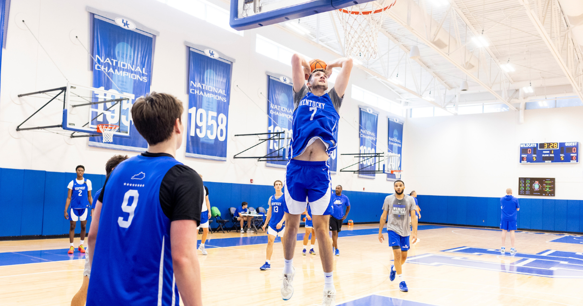 Only national championship banners hang in Kentucky’s practice gym after Mark Pope’s makeover