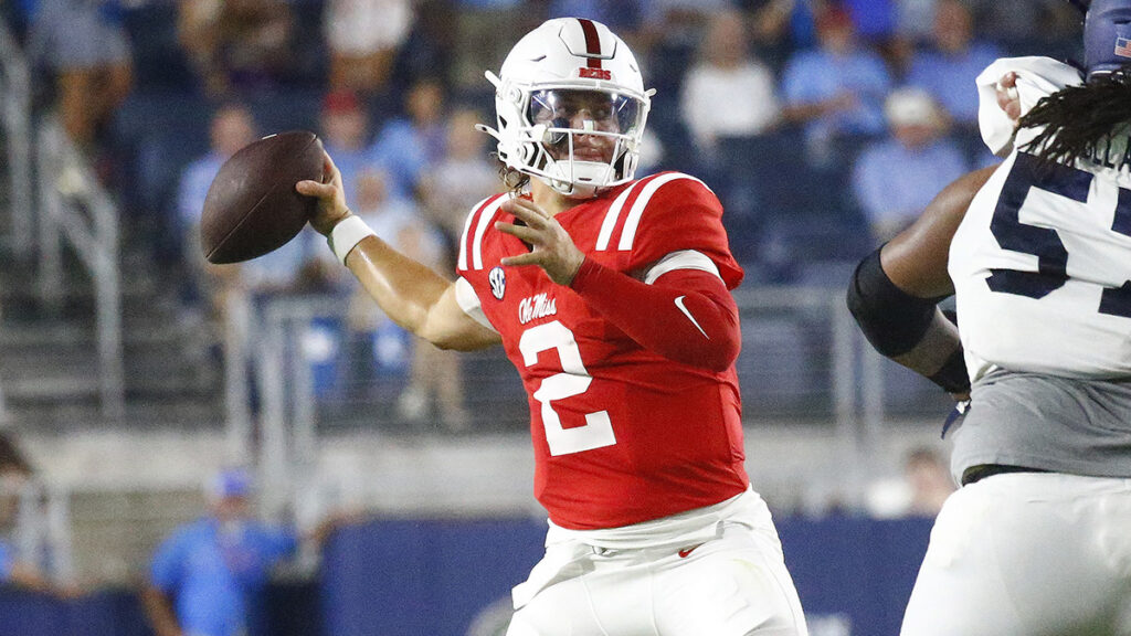 Ole Miss quarterback Jaxson Dart. Mandatory credit: Petre Thomas-Imagn Images