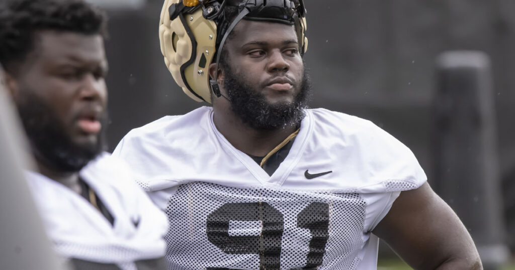 Purdue defensive lineman Cole Brevard