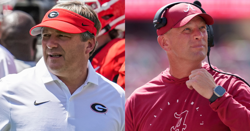 Georgia HC Kirby Smart, Alabama HC Kalen DeBoer