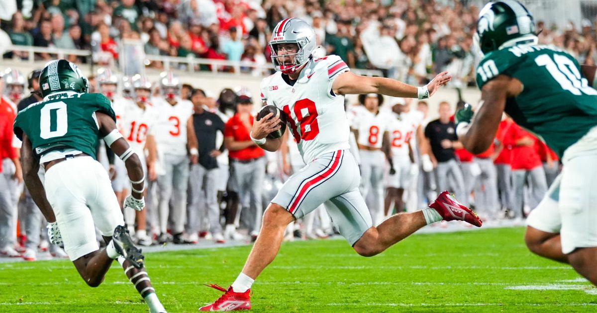 Ohio State Will Howard 'good to go' after taking big hit at MSU